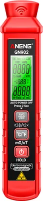 Zdjęcie produktu dla ANENG GN902 Detektor promieniowania Pola elektromagnetyczne, pole elektryczne, pole magnetyczne, temperatura, test rentgenowski LCD, miernik radioaktywności, alarm