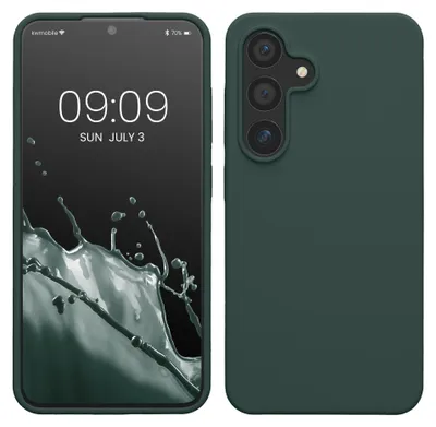 Produktbild von kwmobile Handyhülle für Samsung Galaxy S24 Hülle - Case Silikon - Kabelloses Laden - Schutzhülle Cover in Blaugrün