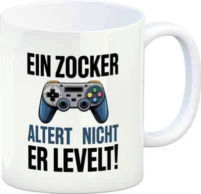 Produktbild von Zocker altert nicht er levelt Controller Kaffeebecher