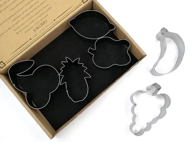 Obstplätzchenausstecher Set 6 Stück Edelstahl