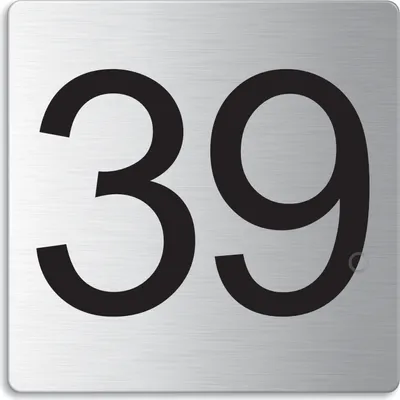 Produktbild von Türnummer I Zimmernummer I EdeIstahI TürschiId "39" I 85x85 mm I Nr.48339