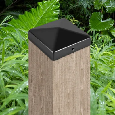 Produktbild von TolleTour 10x Pfostenkappe Pfostenkappe für Holzpfosten Pfostenkappe Pyramide Zaunpfahl Abdeckung Schwarz 91*91mm