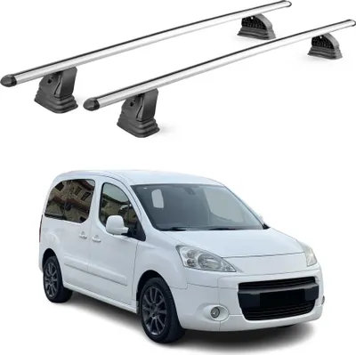 Image de Barres de toit transversales Alu pour Peugeot Partner II 2008-2018 Gris 2Pcs