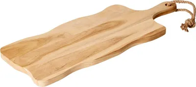 Image de Planche à découper et à servir en teck avec poignée 49x20 cm