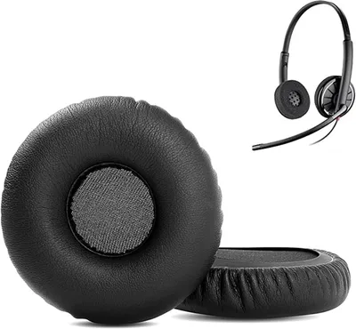 Productafbeelding van Oorkussens Vervanging - Hoofdtelefoon Kussens - Comfortabel Luisteren - Premium Proteïneleer - 18 x 12 cm - Zwart