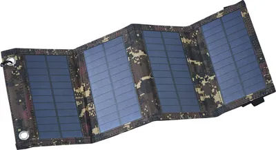 Produktbild von Solarpanel 20W, 44 x 16,5 x 0,3 cm, IP65 wasserdicht, USB 5V, 18-19,5% Effizienz, Outdoor