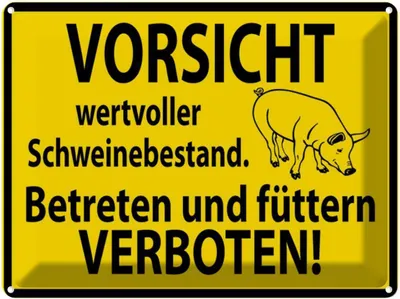 Produktbild von vianmo Blechschild 30x40 cm Wertvoller Schweinebestand Warnschild Hinweisschild Sicherheit Vorsicht