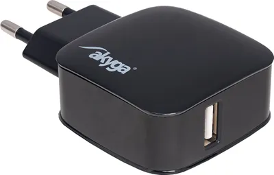 Zdjęcie produktu dla Ładowarka sieciowa Akyga AK-CH-06 240V 1xUSB 2100mA czarna