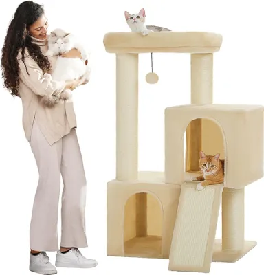 Produktbild von Purpurra Kratzbaum Extra-Dick Stämme XXL Stabil für Grosse Katzen, 114/170 cm