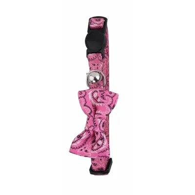 Image de Pawise Collier chat avec noeud rose