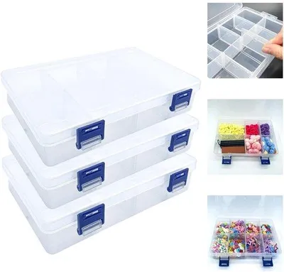 Obrázek produktu pro Plastové organizéry na šperky – stohovatelné – 3 ks – průhledné