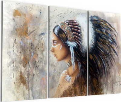 Produktbild von DEQORI Glasbild Echtglas 3x50x100 cm 'Profil einer Kriegerin' Wandbilder XXL groß