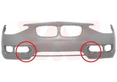 Produktbild von VAN WEZEL Stoßstange Stoßfänger für BMW 1 Schrägheck (F20) Grundiert Glatt Dunkelgrau 0633577