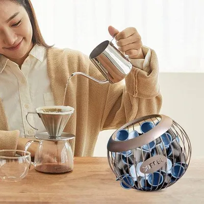 Produktbild von Famanu Kaffeekapsel Halter - Braun - 40 Stück