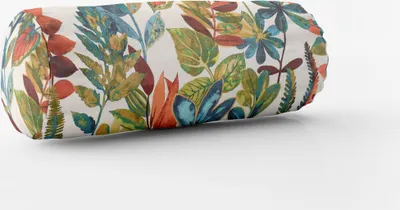 Produktbild von SCHÖNER LEBEN. Kissenhülle Tonga Spice Exotik Blätter Pflanzen bunt Größe 15x40cm (ØxB) Nackenrolle 15x40cm (ØxB) Nackenrolle Größe