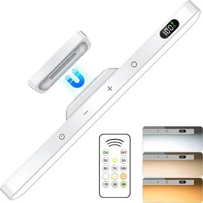 Image de Lampe de bureau à LED avec batterie intégrée de 2500 mAh, idéale pour la lecture, le bureau, l'entrée et la table de chevet
