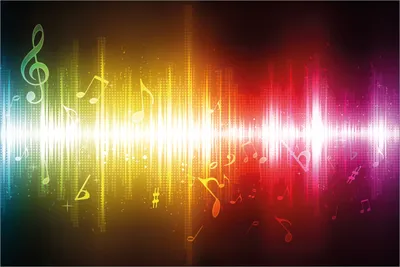 Produktbild von Wallario selbstklebendes Poster - Blau-gelbe Noten der Musik, Größe: 61 x 91,50 cm