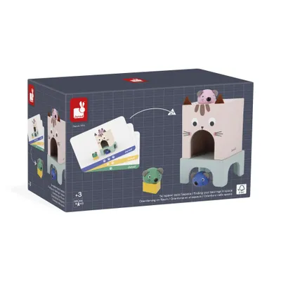 Imagen del producto de Janod - Juego educativo: Gato y ratón, juguete para desarrollar el pensamiento espacial
