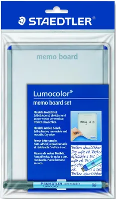 Produktbild von STAEDTLER Lumocolor 641 Memo board-Set mit memo board, korrigierbarer Stift und Stiftklemme