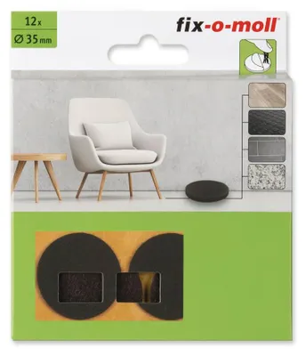 Produktbild von Filzgleiter rund 35mm Big Pack braun fix-o-moll