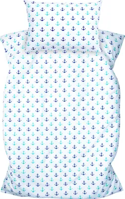 Produktbild von Amilian Kinderbettwäsche 2-teilig – 100×135 & 40×60 cm – 100 % Baumwolle, Hotelverschluss – für Babybett, Kleinkinderbett & Gitterbett