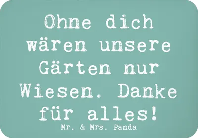 Produktbild von Mr. & Mrs. Panda magnet Spruch Dankbarer Gärtner - Meeresbrise - Geschenk, Wertschätzung, Garten, Blumen, Danke sagen, haftmagnet, holzmagnet, wandmagnet, zettelhalter