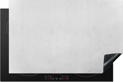 Obrázek produktu pro KitchenYeah® Krycí deska na sporák beton - bílá - šedá, 80x52cm, dekorace do kuchyně, keramický kryt varné desky, krycí deska na varnou desku