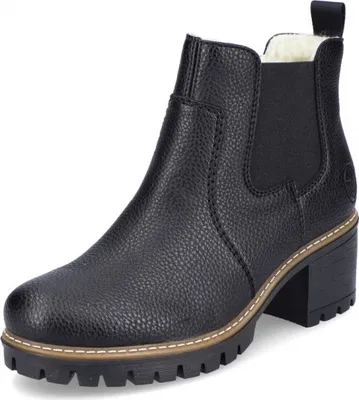 Image de Rieker Damen Chelsea Boots doublé Noir