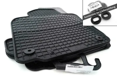 Produktbild von neu 4x Gummimatten passend für VW Eos Geruchsneutral 3D Allwetter Gummi Fußmatte