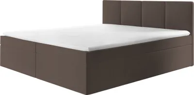 Produktbild von Bett, Boxspringbett STAR mit Bonell-Matratze, OHNE Topper, Bett mit 2 Bettkästen, Doppelbett, Stauraum, 180x200 cm (Braun - Fuego 158)