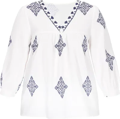Image de Chemisier pour femme Gaya - blanc. Chemisier pour femme Gaya - blanc, taille XXL
