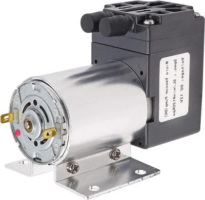 Image de Pompe d'évacuation sous vide compacte 12 V, débit de 5 l/min et pression de 120 kPa - avec boîtier - dépression - 500 mA.