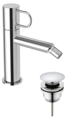 Productafbeelding van Stella vlakke wastafelmengkraan met één hendel, waterbesparend, inclusief pop-up afvoer