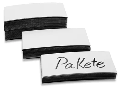 Magnetische Etiketten, Weiß, 30 x 100 x 0,6 mm, 100 Stück