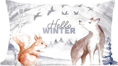 Produktbild von MuchoWow® Zierkissen Sofakissen Wohnzimmer Dekokissen 60x40 cm Schnee - Winter - Tiere - Kopfkissen - Polster mit Foto