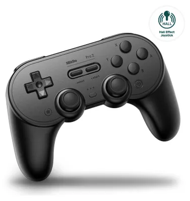 Produktbild von 8Bitdo Pro 2 Bluetooth, Gamepad, Android, Nintendo Switch, Nintendo Switch 2, PC, D-Pad, Modus-Taste, Schaltfläche Auswählen, Schaltfläche Start, Analog / Digital, Verkabelt & Kabellos, Bluetooth/USB