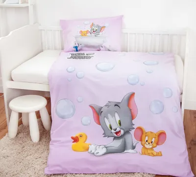 Immagine prodotto di Biancheria da letto per neonati Tom e Jerry 100x135 cm rosa