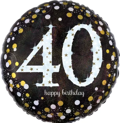 Produktbild von Amscan 3213001, Spielzeugballon, Folie, Schwarz, Braun, Weiß, Geburtstag, Rund, 43 cm