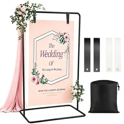 Produktbild von Schildhalter für Hochzeitswillkommensschild mit Lederriemen