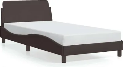 Produktbild von vidaXL Bettgestell "Dover" Dunkelbraun 100x200 cm Stoff