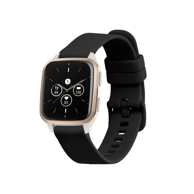 Produktbild von kwmobile Ersatzarmband kompatibel mit Garmin Venu Sq 2 Music / Sq 2 Armband - Fitnesstracker Band aus Silikon in Schwarz