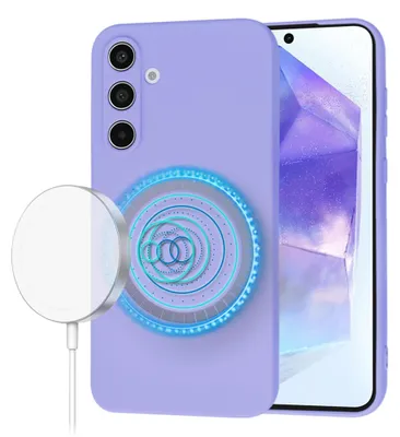 Obrázek produktu pro Techsuit Soft Flex silikonové zadní pouzdro s MagSafe pro Samsung Galaxy A55 - Světle fialové