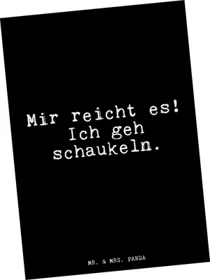 Produktbild von Mr. & Mrs. Panda Ansichtskarte Mir reicht es! Ich... - Schwarz - Geschenk, Neuanfang, Spruch, bildkarte, Zitat, Grußkarte, Kunstkarten, Postkarte, Postkarten, Sprüche
