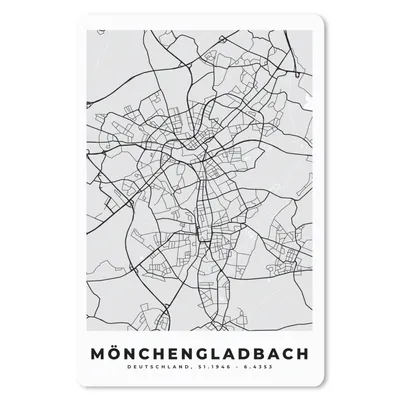 Produktbild von MuchoWow® Mauspad Mousepad Stadtplan - Deutschland - Karte - Mönchengaldbach 18x27 cm - Mousepads - Maus Mat - Pad - Mausunterlage