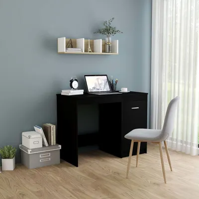 Immagine prodotto di Maison Exclusive - Scrivania nera 100x50x76 cm Materiale ligneo
