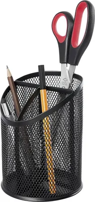 Produktbild von Abgeschrägter Stifthalter Kosmetikpinselhalter Make Up Pinsel Organizer Kosmetikpinselbecher Make Up Pinselbecher Pinselhalter Make Up Organizer Stifthalte 3 Fächer, pulverbeschichtetes Drahtmetall(11 x 14,7 cm,schwarz )