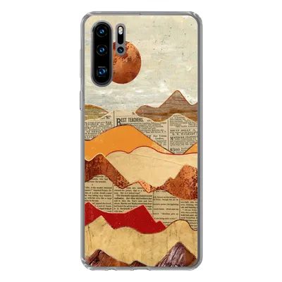 Produktbild von MuchoWow® Handyhülle Schutzhülle Hülle für Huawei P30 Pro Vintage - Zeitung - Marmor Silikon Softcase Handy Hülle - Schutzdeckel
