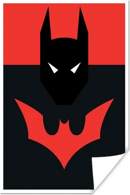 Produktbild von MuchoWow® Poster Illustration von Batman auf einem roten Hintergrund 120x180 cm - Kunstposter