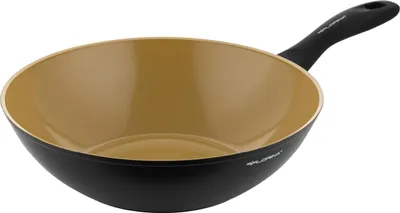 Produktbild von Aluminium Wokpfanne 28 cm - Hohe Haltbarkeit - keramische Beschichtung - für alle Herdarten