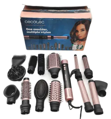 Obrázok produktu pre Cecotec Bamba CeramicCare 14in1 AirGlam, Súprava pre úpravu vlasov, Tlačidlá, Čierna, 1,8 m, 1400 W, AC